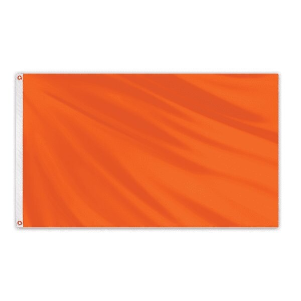 Solid Color Outdoor Nylon Flag 3' x 5' - Orange